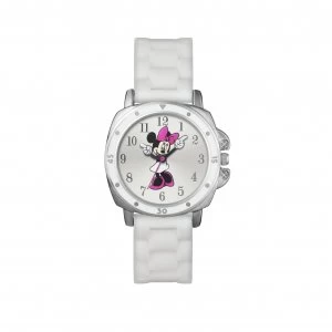 Image of Disney Minnie Mouse White Silicone Strap Watch