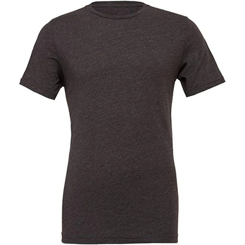 Image of Bella + Canvas Mens CVC Heather Long-Sleeved T-Shirt in Dark Grey Size: XS Dark Grey Male XS