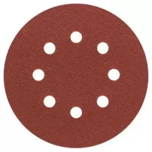 Image of Bosch 80 Grit Sanding Sheet (Dia)125mm, Pack Of 5