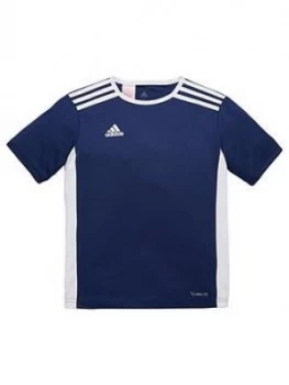Image of Boys, adidas Youth Entrada 18 Training Tee, Navy, Size 5-6 Years
