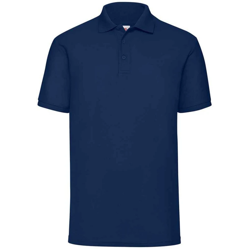 Image of Fruit Of The Loom Fruit of the Loom Men Pique Polo Shirt in Navy Size: Small Navy S Male 5063470870622