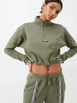 Image of Adidas Originals Cropped Sweat - Green