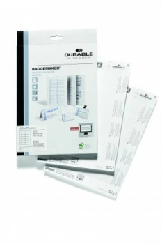Image of Durable Badgemaker 240 Inserts 40x75mm 145302 Pack of 240