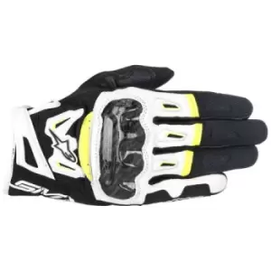 Image of Alpinestars SMX-2 Air Carbon V2 Black White Yellow S