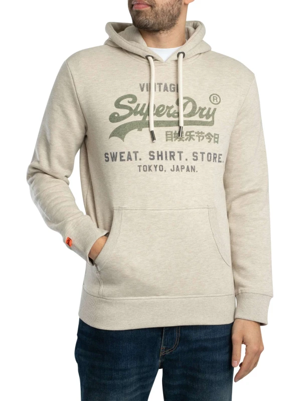 Image of Superdry Hooded sweatshirt Superdry Vl Heritage Beige Male XL