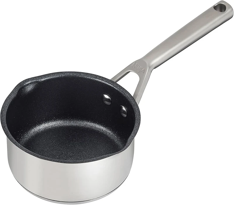 Image of Ninja Foodi Zerostick 16cm Milk Pan C61216UK Pan Sets 16cm Stainless Steel/Black 41178690002