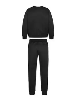 Image of Calvin Klein Jeans Boys Sweatshirt Tape Jog Set - Black