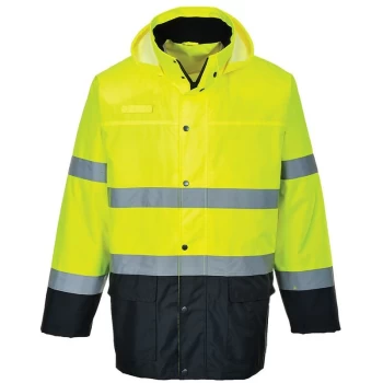Image of S166YNRM - sz M Lite Two-Tone Traffic Jacket - Yellow/Navy - Portwest