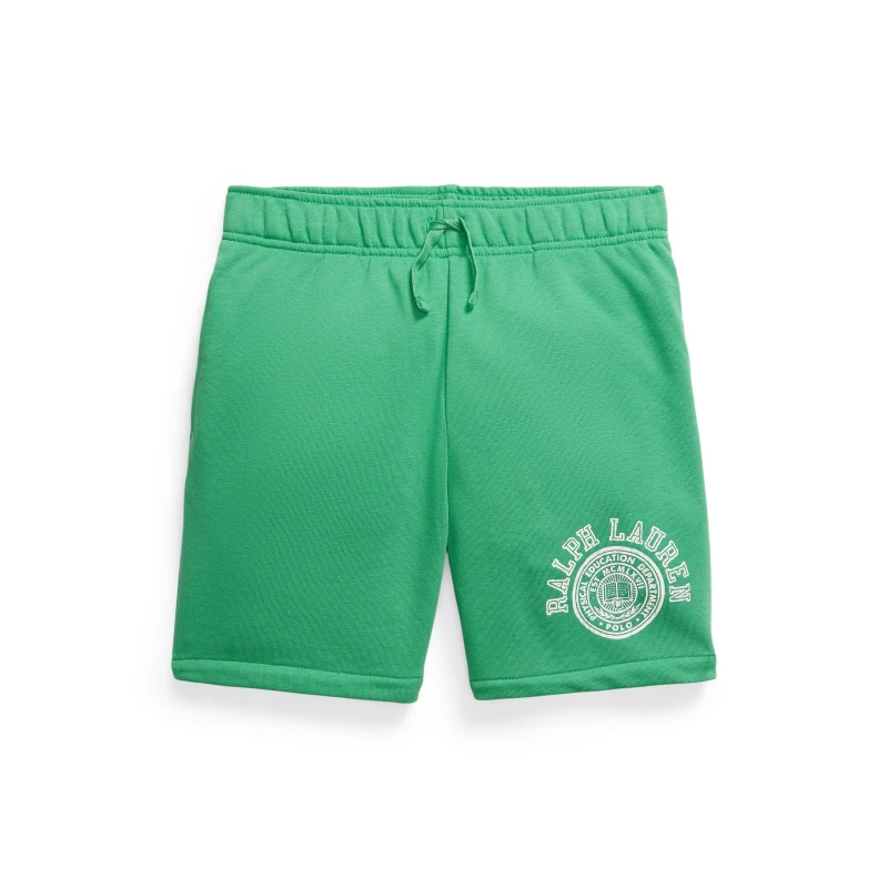 Image of Polo Ralph Lauren Kids Logo Fleece Jogger Shorts Raft Green male 7Y/S