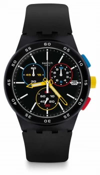 Image of Swatch Chrono Plastic Mens Black-one SUSB416 Watch