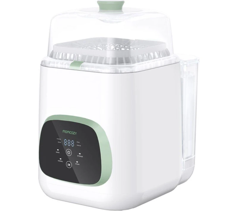 Image of MOMCOZY KleanPal Pro Baby Bottle Washer, Steriliser & Dryer - White & Green 762765368107