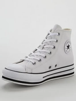 Image of Converse Chuck Taylor All Star Platform Eva Hi Junior - White Black