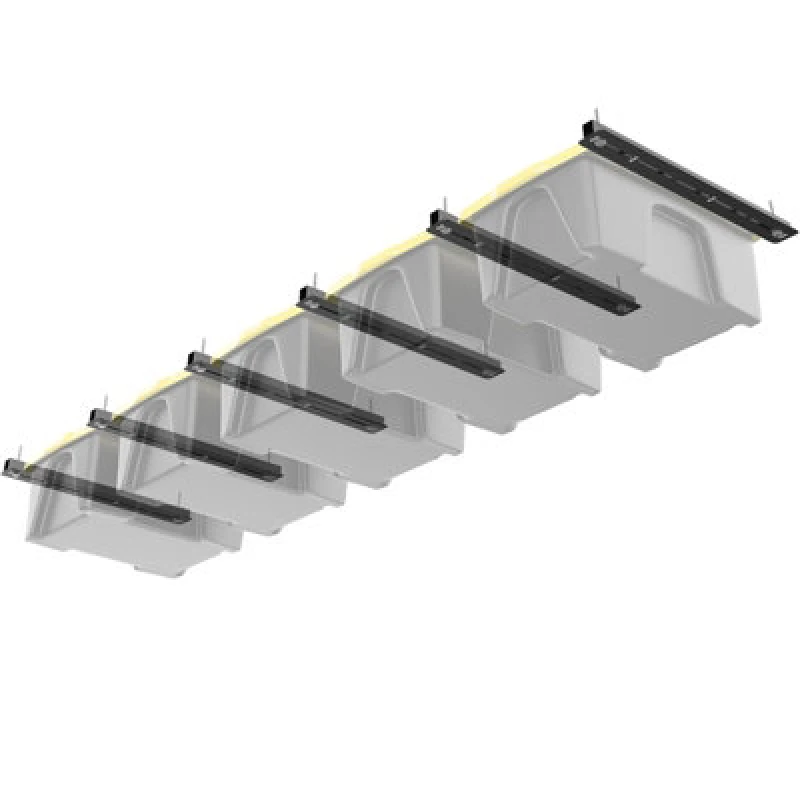 Image of Gr8 Home Overhead 6 Pcs Storage Utility Bin Rack Brackets Garage Ceiling Rail Organiser