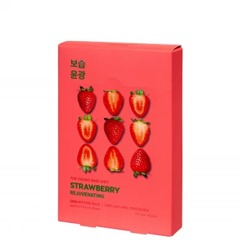 Image of Holika Holika Pure Essence Mask Sheet (5 Masks) 155ml (Various Options) - Strawberry
