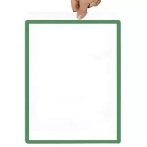 Image of Frame with transparent film, format A4, pack of 10, self-adhesive, green