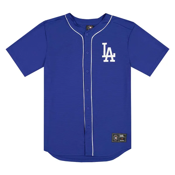 Image of Fanatics MLB Foundation Los Angeles Dodgers Baseball Jersey, Deep Royal/white