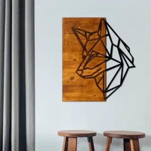 Image of Kurt Walnut Black Decorative Wooden Wall Accessory