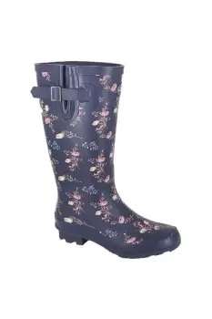 Image of Floral Wide Leg Wellington Boots