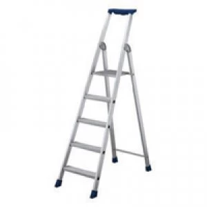 Image of Slingsby 10 Ribbed Tread Platform Step Ladder Aluminium 358760