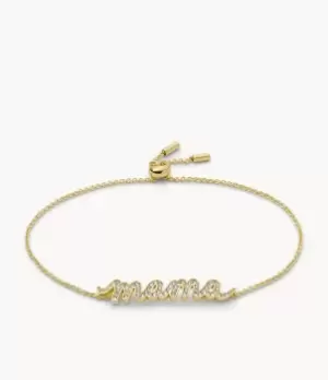 Image of Fossil Women Gold-Tone Brass Chain Bracelet