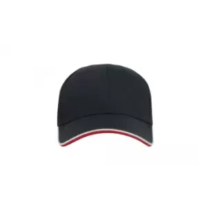 Image of Atlantis Zoom Piping Sandwich Sports 6 Panel Contrast Baseball Cap (One Size) (Navy)