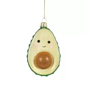 Image of Happy Avocado Shimmer Shaped Bauble