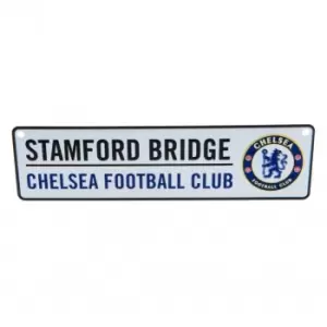 Image of Chelsea FC Window Sign (One Size) (White/Black/Royal Blue)