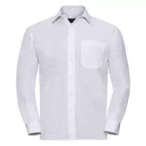 Image of Russell Collection Mens Long Sleeve Shirt (17) (White)