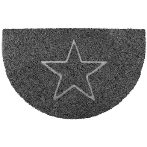 Image of Star Half Moon Doormat in Grey