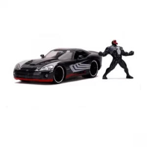 Image of Marvel Spider-Man Hollywood Rides Diecast Model 1/24 2008 Dodge Viper SRT10 with Figure