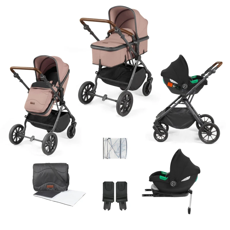 Image of Ickle Bubba Cosmo 9pc TS w/ Cirrus+Base - Black Travel Systems one Cream 38905592055