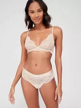 Image of Tommy Hilfiger Unlined Triangle Bralette - Beige, Beige, Size XS, Women