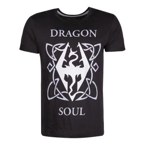 Image of The Elder Scrolls Skyrim - Dragon Soul Mens Medium T-Shirt - Black
