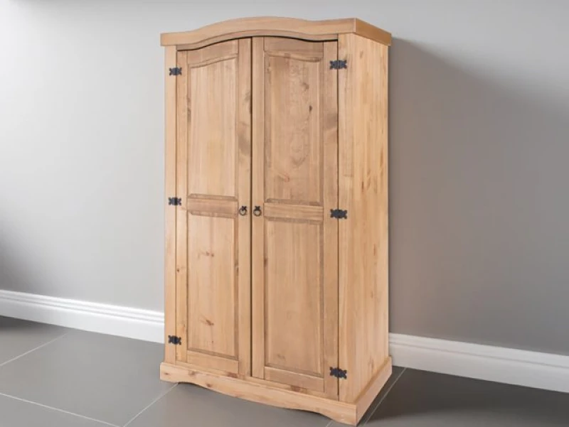 Image of Core Corona 2 Door Pine Wooden Double Wardrobe