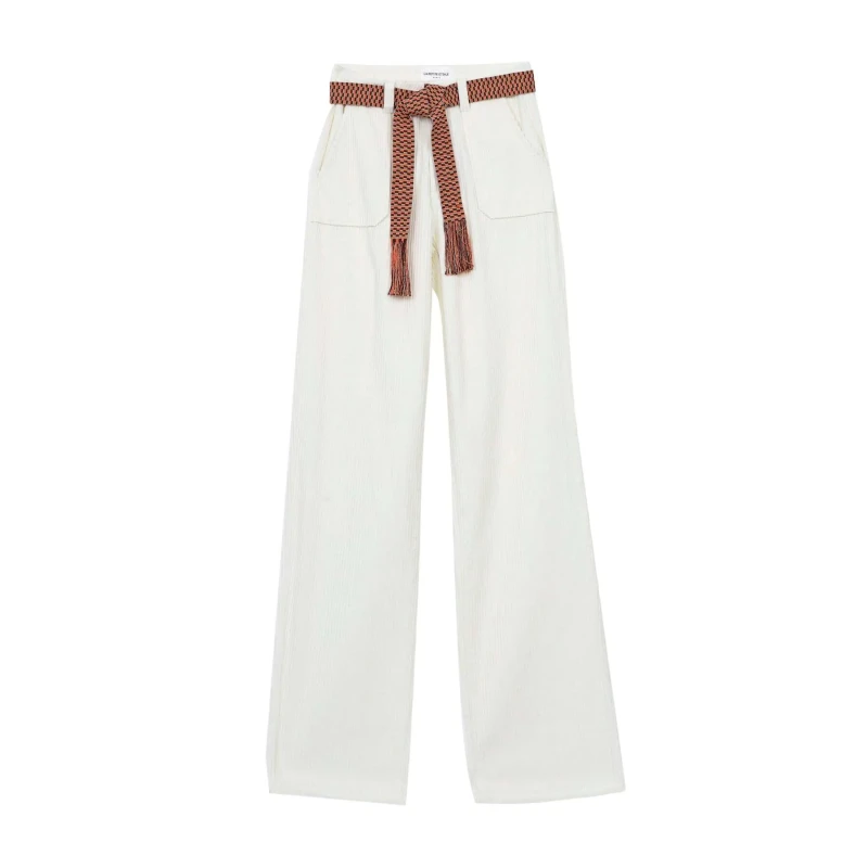Image of La Petite Etoile Womens chino Trousers La Petite Etoile Marisol Beige Female 40