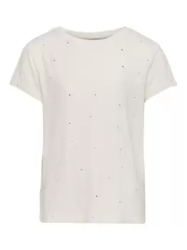 Image of ONLY Dotted Top Women White