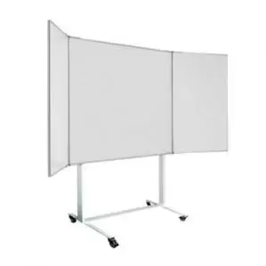 Image of Magiboards Mobile Wingboard Magnetic Coated Steel Whiteboard Aluminium
