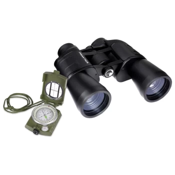 Image of PRAKTICA Falcon 7x50mm Field Binocular Black + Military Waterproof Compass