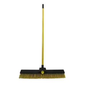 Image of Charles Bentley 24" Garden Bulldozer Yard Broom - Yellow