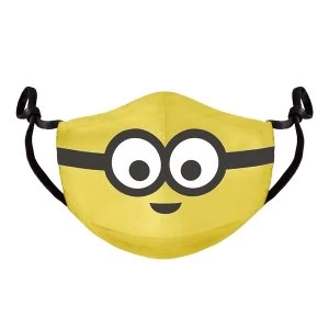 Image of Minions - Novelty Face Adjustable Shaped Facemask - Yellow