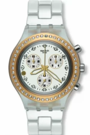 Image of Ladies Swatch Full-Blooded Marvelous Yellow Chronograph Watch SVCK4068AG