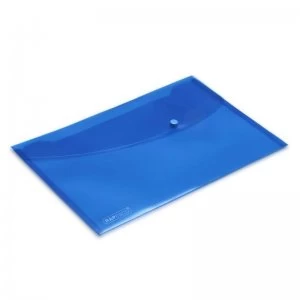 Image of Rapesco Foolscap Blue Popper Wallet (Pack of 5)