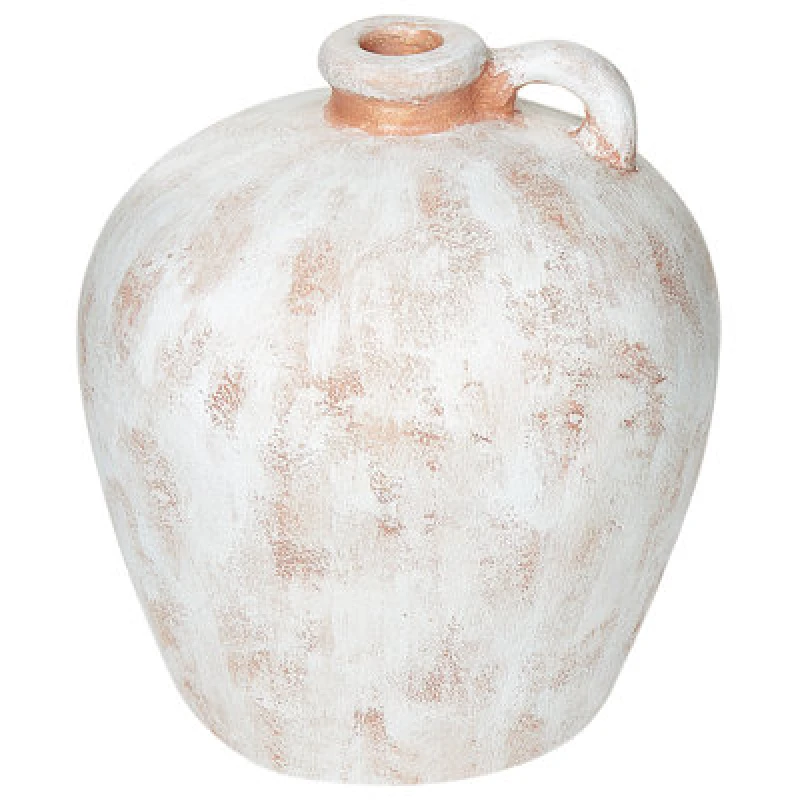 Image of Beliani Decorative Vase Ipoh Ceramic 30 Cm Off-White