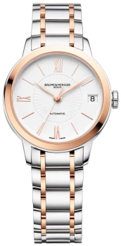 Image of Baume & Mercier Classima Automatic White Dial Two Tone Watch