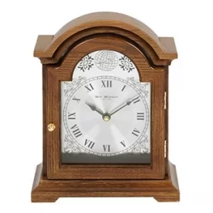 Image of Broken Arch Wooden Mantel Clock 24cm