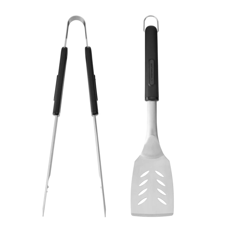 Image of Masterclass Barbecue Tongs & Turner, Set of 2 Black