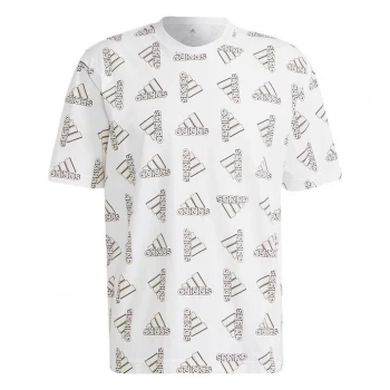 Image of adidas Essentials Loose Giant Logo T-Shirt (Gender Neutra - White