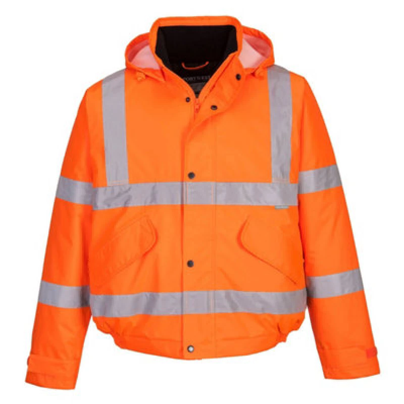 Image of Oxford Weave 300D Class 3 Hi Vis Bomber Jacket S463ORRXS Colour: Orange