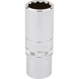 Image of Draper 3/8" Drive Polished Finish Hi-Torq Deep Bi Hexagon Socket Metric 3/8" 17mm