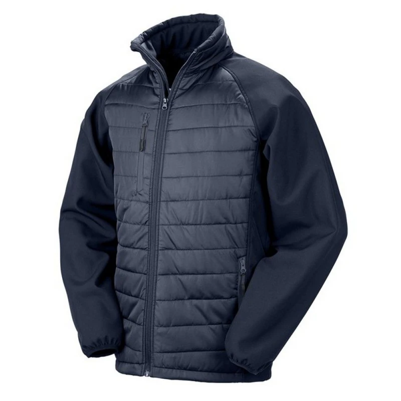 Image of Result Result Men Compass Softshell Padded Jacket in Navy Size: X-Small Navy XS Male 5063238673564